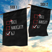 67 Christmas Garden Flag Funny Nice Naughty Six Seven 6 7 Meme Brain Rot - Wonder Print Shop