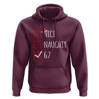 67 Christmas Hoodie Funny Nice Naughty Six Seven 6 7 Meme Brain Rot - Wonder Print Shop