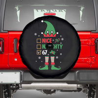 67 Christmas Spare Tire Cover Funny Six Seven Meme Brainrot Nice Naughty 6 7 Elf Custome - Wonder Print Shop