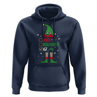 67 Christmas Hoodie Funny Six Seven Meme Brainrot Nice Naughty 6 7 Elf Custome - Wonder Print Shop