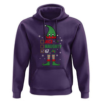 67 Christmas Hoodie Funny Six Seven Meme Brainrot Nice Naughty 6 7 Elf Custome - Wonder Print Shop