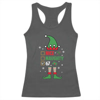 67 Christmas Racerback Tank Top Funny Six Seven Meme Brainrot Nice Naughty 6 7 Elf Custome - Wonder Print Shop