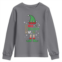 67 Christmas Youth Sweatshirt Funny Six Seven Meme Brainrot Nice Naughty 6 7 Elf Custome - Wonder Print Shop