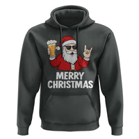 Merry Christmas Funny Santa Drinking Beer Hoodie - Wonder Print Shop