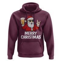 Merry Christmas Funny Santa Drinking Beer Hoodie - Wonder Print Shop