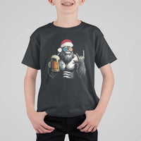 Bigfoot Christmas T Shirt For Kid Most Wonderful Xmas Sasquatch Beer - Wonder Print Shop