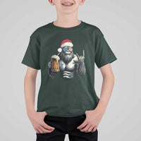 Bigfoot Christmas T Shirt For Kid Most Wonderful Xmas Sasquatch Beer - Wonder Print Shop
