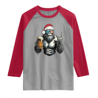 Bigfoot Christmas Raglan Shirt Most Wonderful Xmas Sasquatch Beer - Wonder Print Shop