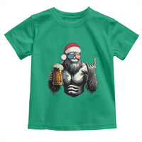 Bigfoot Christmas Toddler T Shirt Most Wonderful Xmas Sasquatch Beer - Wonder Print Shop