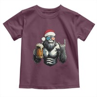 Bigfoot Christmas Toddler T Shirt Most Wonderful Xmas Sasquatch Beer - Wonder Print Shop