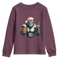 Bigfoot Christmas Youth Sweatshirt Most Wonderful Xmas Sasquatch Beer - Wonder Print Shop
