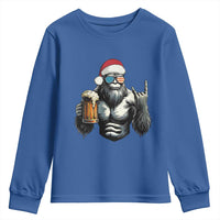 Bigfoot Christmas Youth Sweatshirt Most Wonderful Xmas Sasquatch Beer - Wonder Print Shop