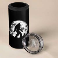 Bigfoot Night Stroll 4 in 1 Can Cooler Tumbler Cool Full Moon & Trees Sasquatch - Wonder Print Shop