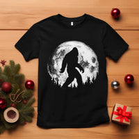 Bigfoot Night Stroll T Shirt Cool Full Moon & Trees Sasquatch - Wonder Print Shop