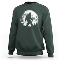 Bigfoot Night Stroll Sweatshirt Cool Full Moon & Trees Sasquatch - Wonder Print Shop