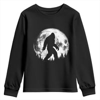 Bigfoot Night Stroll Youth Sweatshirt Cool Full Moon & Trees Sasquatch - Wonder Print Shop