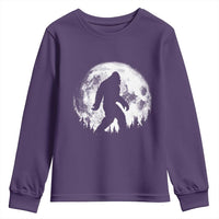 Bigfoot Night Stroll Youth Sweatshirt Cool Full Moon & Trees Sasquatch - Wonder Print Shop