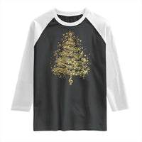 Music Christmas Tree Raglan Shirt Musician Music Lover Gift - Wonder Print Shop