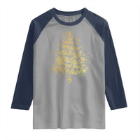 Music Christmas Tree Raglan Shirt Musician Music Lover Gift - Wonder Print Shop
