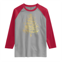 Music Christmas Tree Raglan Shirt Musician Music Lover Gift - Wonder Print Shop