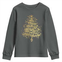 Music Christmas Tree Youth Sweatshirt Musician Music Lover Gift - Wonder Print Shop