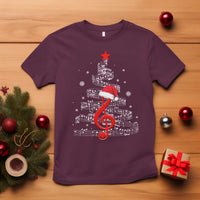 Christmas Tree Music T Shirt Musician Music Lover Gift - Wonder Print Shop