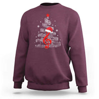 Christmas Tree Music Sweatshirt Musician Music Lover Gift - Wonder Print Shop