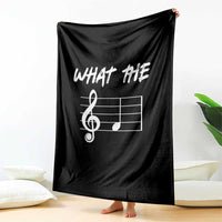 Funny What The F Musical Note Throw Blanket Funny Musician Gift - Wonder Print Shop