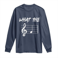 Funny What The F Musical Note Long Sleeve Shirt Funny Musician Gift - Wonder Print Shop