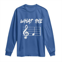 Funny What The F Musical Note Long Sleeve Shirt Funny Musician Gift - Wonder Print Shop