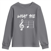Funny What The F Musical Note Youth Sweatshirt Funny Musician Gift - Wonder Print Shop