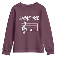 Funny What The F Musical Note Youth Sweatshirt Funny Musician Gift - Wonder Print Shop