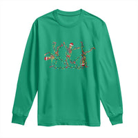 Subtle FDT Christmas Skeleton Long Sleeve Shirt Hidden Message Funny Political Satire Dancing Skeletons - Wonder Print Shop