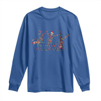Subtle FDT Christmas Skeleton Long Sleeve Shirt Hidden Message Funny Political Satire Dancing Skeletons - Wonder Print Shop