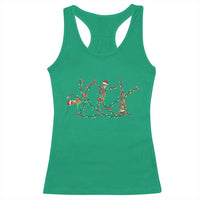 Subtle FDT Christmas Skeleton Racerback Tank Top Hidden Message Funny Political Satire Dancing Skeletons - Wonder Print Shop
