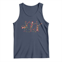 Subtle FDT Christmas Skeleton Tank Top Hidden Message Funny Political Satire Dancing Skeletons - Wonder Print Shop
