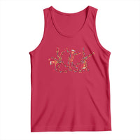 Subtle FDT Christmas Skeleton Tank Top Hidden Message Funny Political Satire Dancing Skeletons - Wonder Print Shop