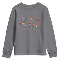 Subtle FDT Christmas Skeleton Youth Sweatshirt Hidden Message Funny Political Satire Dancing Skeletons - Wonder Print Shop