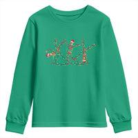 Subtle FDT Christmas Skeleton Youth Sweatshirt Hidden Message Funny Political Satire Dancing Skeletons - Wonder Print Shop