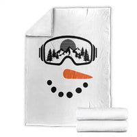 Ski Snowboard Snowman Face Throw Blanket Goggles Skiing Snow Ski Lover Skier - Wonder Print Shop