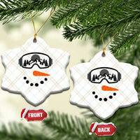 Ski Snowboard Snowman Face Ceramic Ornament Goggles Skiing Snow Ski Lover Skier - Wonder Print Shop