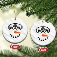 Ski Snowboard Snowman Face Ceramic Ornament Goggles Skiing Snow Ski Lover Skier - Wonder Print Shop