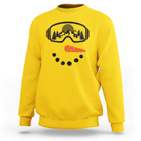 Ski Snowboard Snowman Face Sweatshirt Goggles Skiing Snow Ski Lover Skier - Wonder Print Shop