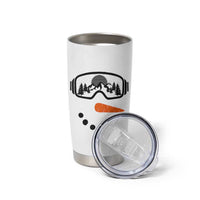 Ski Snowboard Snowman Face Tumbler Cup Goggles Skiing Snow Ski Lover Skier - Wonder Print Shop