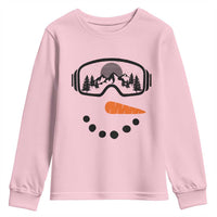 Ski Snowboard Snowman Face Youth Sweatshirt Goggles Skiing Snow Ski Lover Skier - Wonder Print Shop