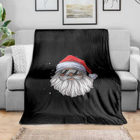 Skiing Santa Face Christmas Throw Blanket Retro Ski Goggles Winter Sports Skiing Gift Snowboard - Wonder Print Shop