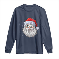 Skiing Santa Face Christmas Long Sleeve Shirt Retro Ski Goggles Winter Sports Skiing Gift Snowboard - Wonder Print Shop