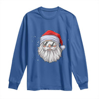 Skiing Santa Face Christmas Long Sleeve Shirt Retro Ski Goggles Winter Sports Skiing Gift Snowboard - Wonder Print Shop