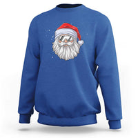 Skiing Santa Face Christmas Sweatshirt Retro Ski Goggles Winter Sports Skiing Gift Snowboard - Wonder Print Shop