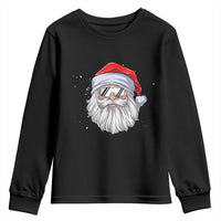 Skiing Santa Face Christmas Youth Sweatshirt Retro Ski Goggles Winter Sports Skiing Gift Snowboard - Wonder Print Shop